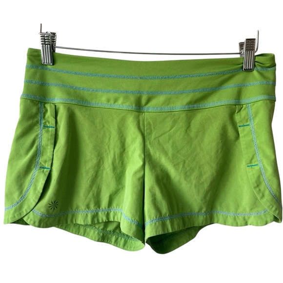 Athleta Green Athletic Shorts Lightweight Performance - Picture 1 of 10